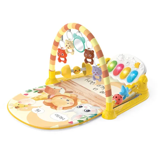 Hot Selling Newborn Pedal Musical Piano Creative Training Play Gym Soft Safe Mat with Hanging Toys