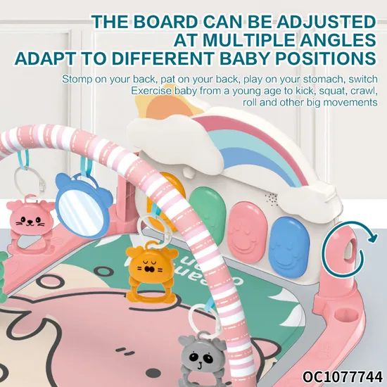 Musical Piano Gym Baby Activity Exercise Music Safe Soft Play Mat Crawling Foldable Waterproof Baby Sleeping Mat