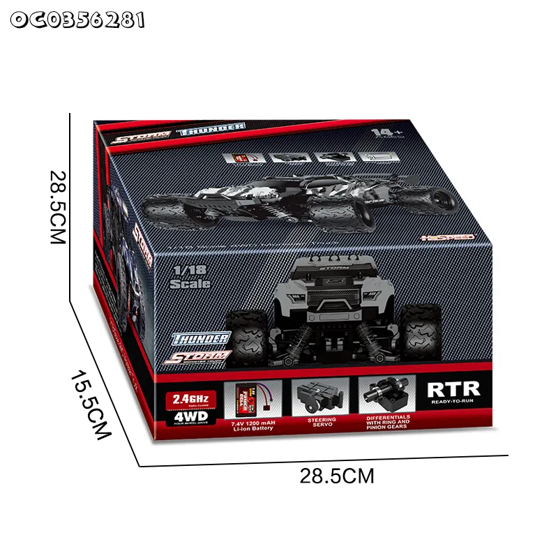1: 18 Scale Vehicle Modeltoy RC Car High Speed Remote Control off Road for Racing Car for Kids