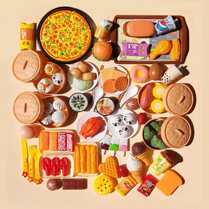 Wholesale 101 Pieces Felt Kitchens Plastic Pretend Play Food Educational Toy Gift Set for Kids