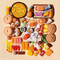 Wholesale 101 Pieces Felt Kitchens Plastic Pretend Play Food Educational Toy Gift Set for Kids