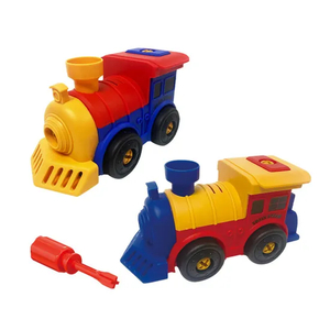 DIY Tool Hand Tool Assemble Classic Toy Train Set Toy Car Assembly Gift Parent Child Game Kit Toy for Kids with Screws and Nuts
