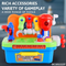 Multi-Accessories Fun Children Kids Pretend Play Construction Table Game Educational Mechanical Tool Box Set with Light Sound