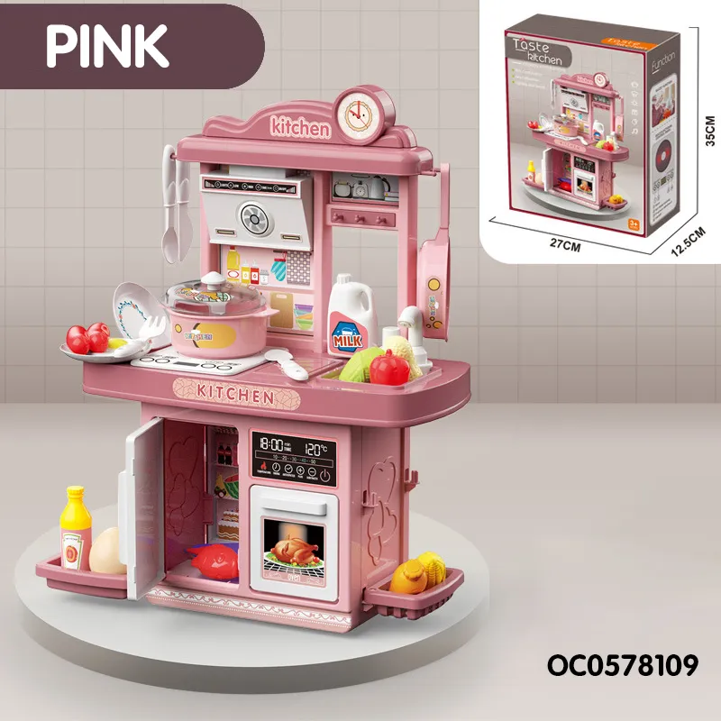 Wholesale Small Vegetable Plastic Children House Play Kitchen Table Toy Set with Music