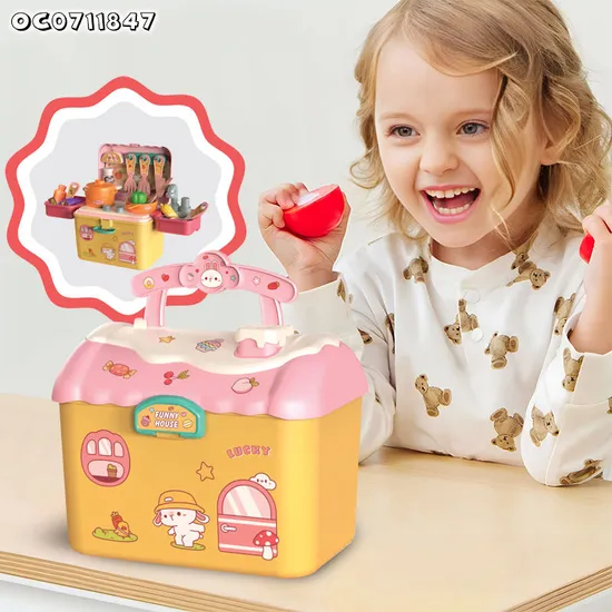 Plastic Vegetables Wholesale Vegetable Fruit Food Cooking Pretend Play Small Kitchen Set Toy for Kids