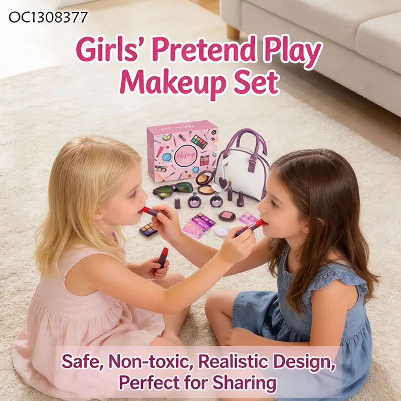 New Trending Hot Selling Cute Little Beauty Tools and Accessories Makeup Items Cosmetic Tool Toy for Girls with Makeup Bag Custom Logo