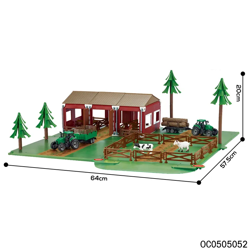 Wholesale Montessori Educational Farm Toys Animals for Kids with Plastic Truck