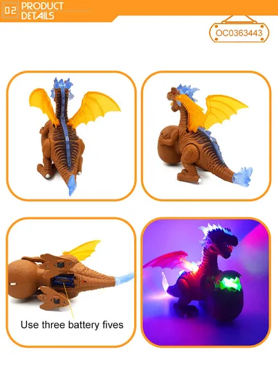 Other Toy Animal Plastic B/O Walking Dinosaur Egg Toy for Kids Gift