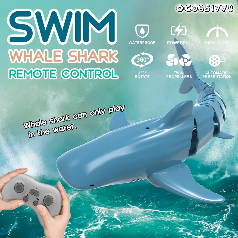 Wholesale Water Outdoor Animal RC Waterproof Remote Control Shark Toy for Swimming Pools