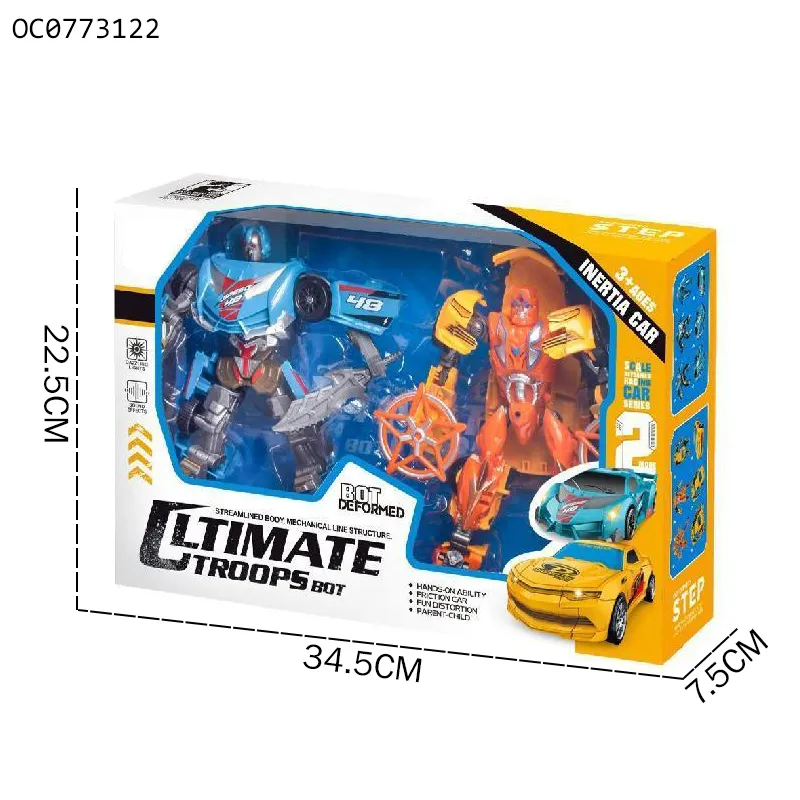 New Arrival Cool Plastic Small Robot Deformation Dinosaur Car Toy for Kids