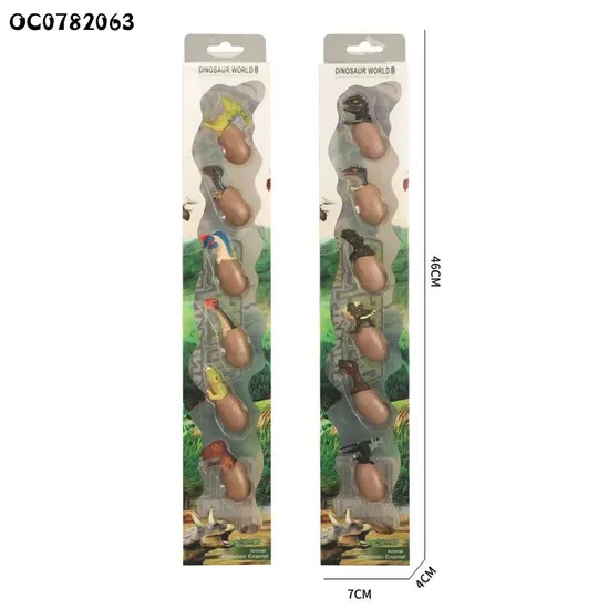 6 Pieces DIY Plastic Dinosaur Egg Carton Small Promotional Toys Play Set Toy