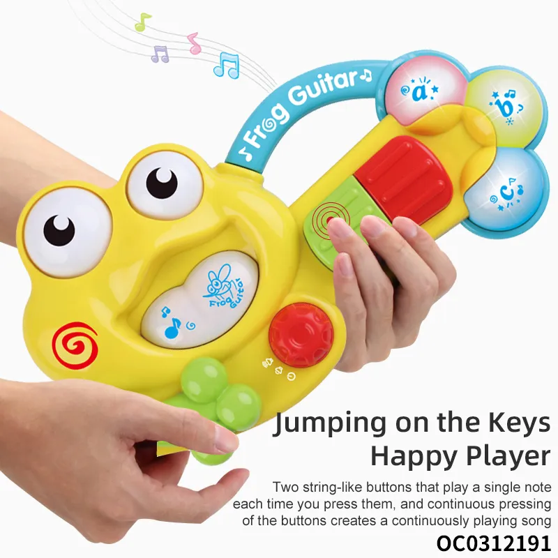Wholesale Montessori Light Cartoon Music Electronic Keyboard Piano Musical Sensory Touch Baby Bed Bell Toy