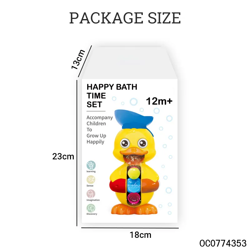 Wholesale Plastic Bathtub Funny Waterwheel Animal Baby Spray Water Bath Toy Duck