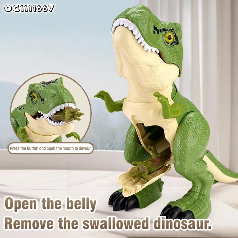 PVC Dinosaur Simulation Sound Jurassic Tyrannosaurus Rex Mechanical Electric Robot Dinosaur Toy with Moving Tail and Mouth