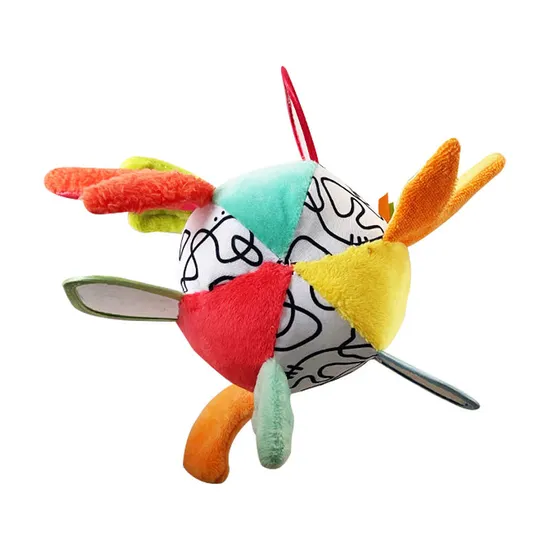 Rattle Ball Plush Stuffed Infant Toys Gift Baby Crib Hanging Rattle Toys Sensory Montessori Soft Balls Toy for Babies Soothing Toys