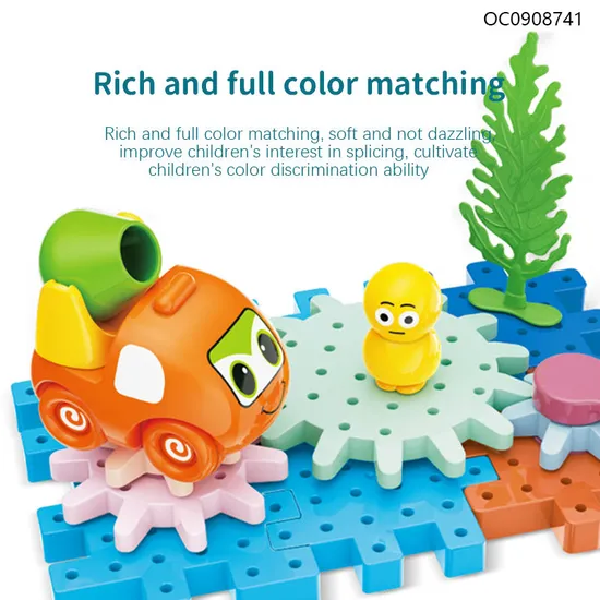 Wholesale DIY Funny Light Popular DIY Plastic Building Block Truck Toys