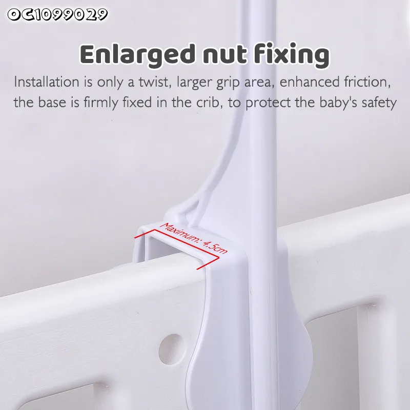 New Arrivals Custom Soft Bebe Musical Felt Stars Hanging Toys Baby Bracket Mobile Crib Rotate Bed Bell Toy Holder White Rattle Toy