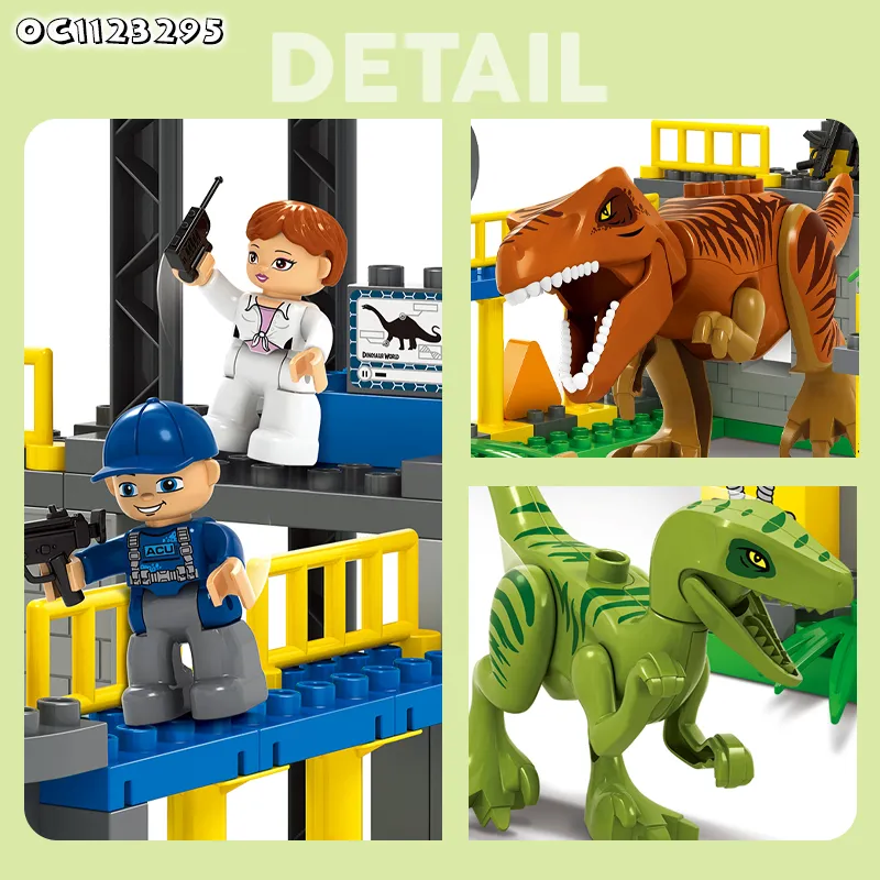 Wholesale Montessori Educational Plastic Mini Dinosaur Building Blocks Toy for Kids