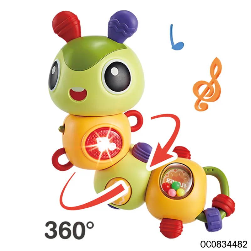 Light-up Musical Realistic Plastic Insect Baby Rattle Products of All Types-Toys with Bells