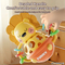 Lovely Cartoon Lion Design Tumbler Roly Poly Toy Soft Rubber Handheld Bell Grab Shake Plastic Rattle Ball Toy for Newborn Baby
