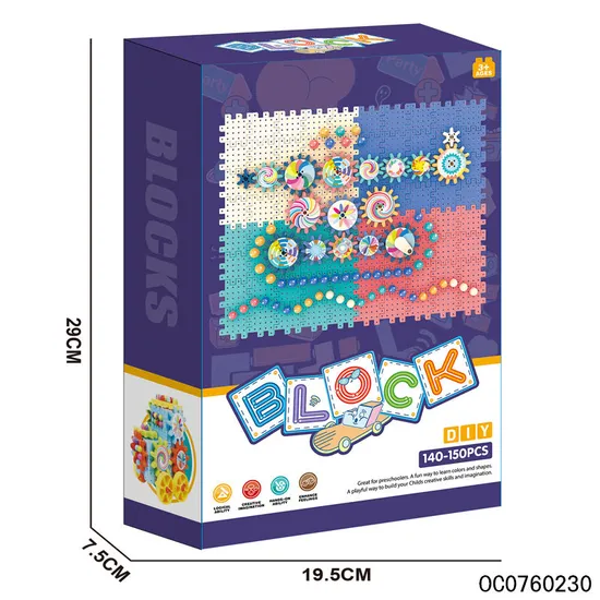 Wholesale Montessori Educational Handmade DIY 3D Plastic Building Block Toy for Kids