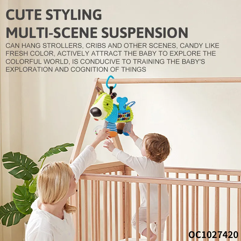 Wholesale Montessori Musical Soft Hanging Bed Bell Montessori Sensory Baby Teether Toys