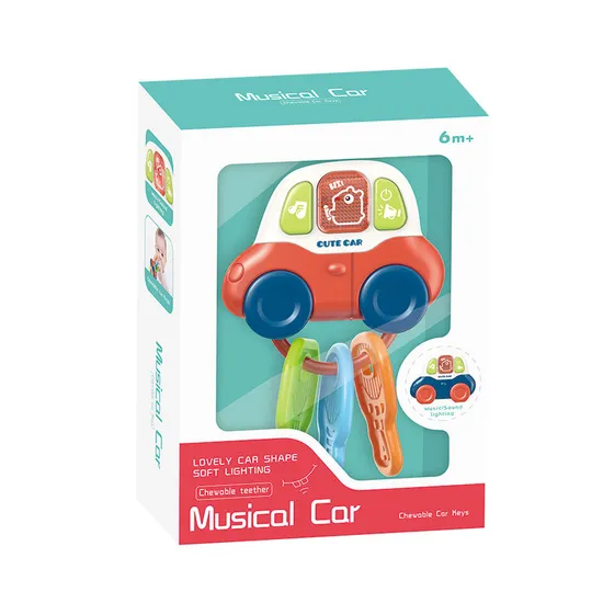 1 Year Old Baby Hand Rattle Montessori Toys Plastic Car Key Game Musical Toy