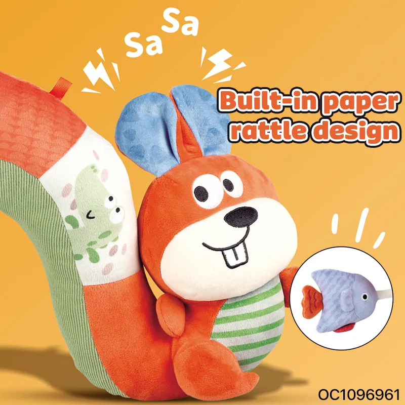 Wholesale Animal Stuffed Soft Play Baby Mobile Soother Music Plush Montessori Sensory Toy