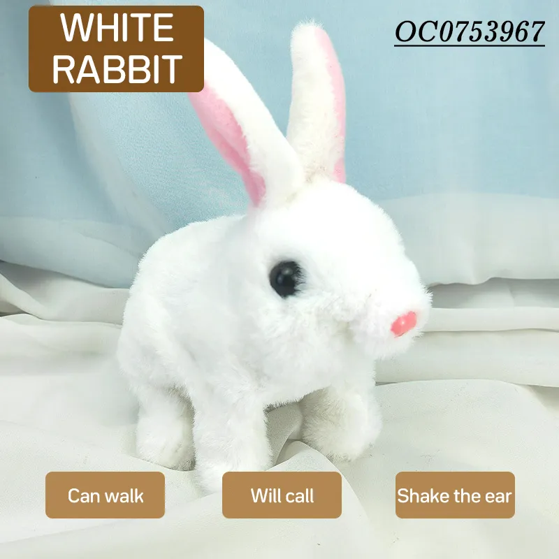 Wholesale Custom Stuffed Electric Custom Rabbit Plush Toy Doll for Kids with Sound Walk