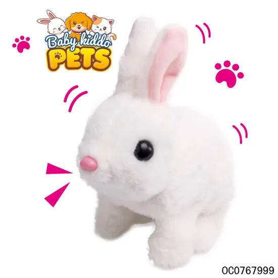 Wholesale Stuffed Electric Walking Interactive Plush Children Custom Rabbit Plush Toy Doll