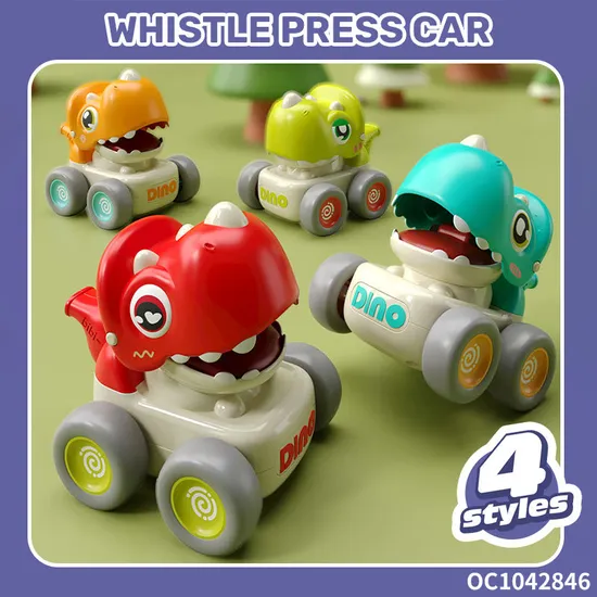 Wholesale Educational Soft Plastic Animals Car Dinosaur Truck Race Cars Press and Go Wheeled Gift Toys