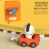Wholesale Miniature Children Hot Selling Plastic Cute Cow Push Press and Go Animal Toy Car for Baby