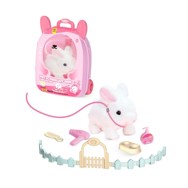 Wholesale Animal Plush Doll Pretend Play Kids Soft Long Ear Plush Bunny Rabbit Children's Custom Baby Toys for Girls