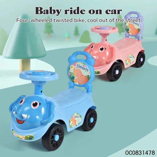 Wholesale Plastic Kids Children Cartoon Baby Ride on Toy Swing Car