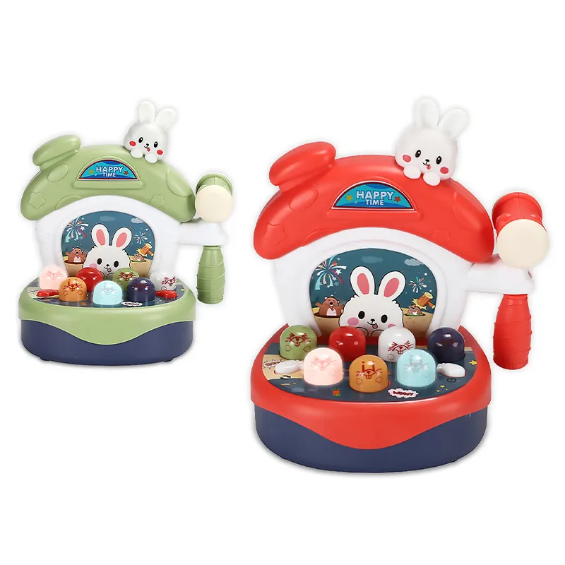 Wholesale Family Rabbit LED Lighted up Plastic Whack a Mole Electronic Board Game for Kids