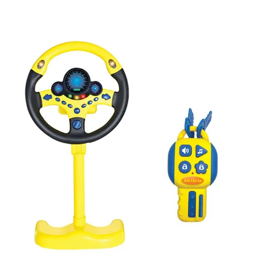 Kids Plastic Steering Wheel Battery Operated Children Educational Steering Wheel Toy with light Music