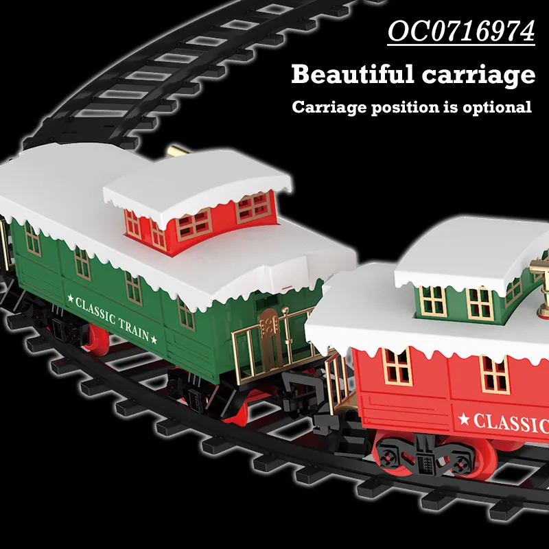 Christmas Decoration Lighted Musical Electric Train Toys with Track Set