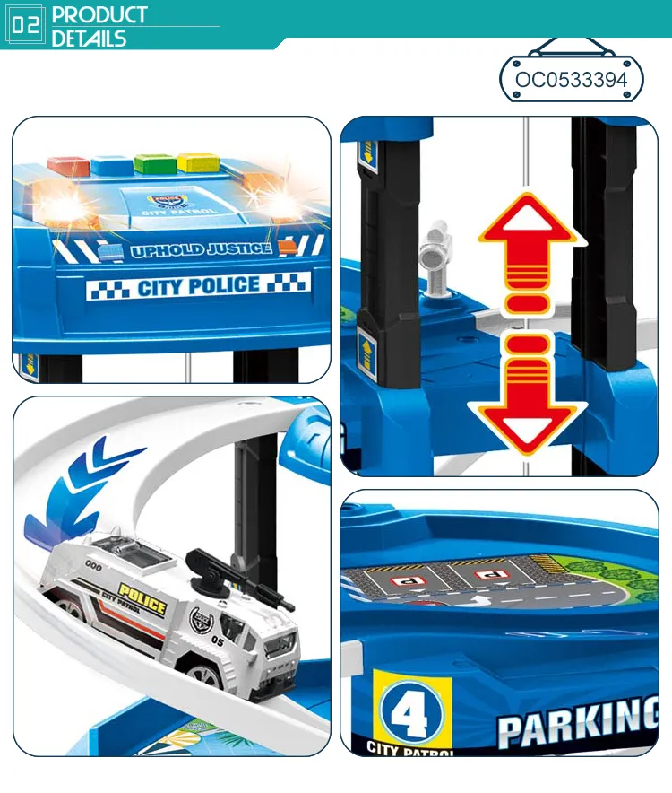 Multi Floors Track Parking Lot Toys Games Popular Toy with Battery Powered Car