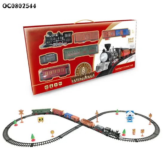 Musical Christmas Trains Decoration Toy with Track Set Toy for Children