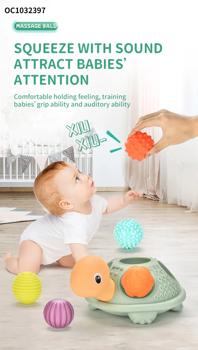 Wholesale Children Water Shower Hand Eye Soft Cube Baby Silicone Bath Toy