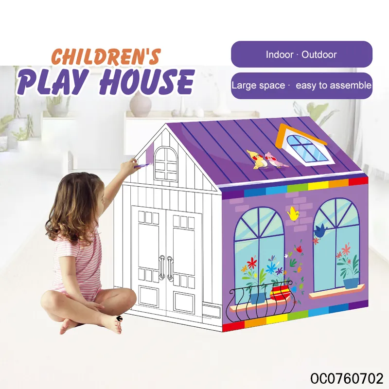 Children Funny Indoor Kids Model Coloring Toys Paint Plastic Playhouse