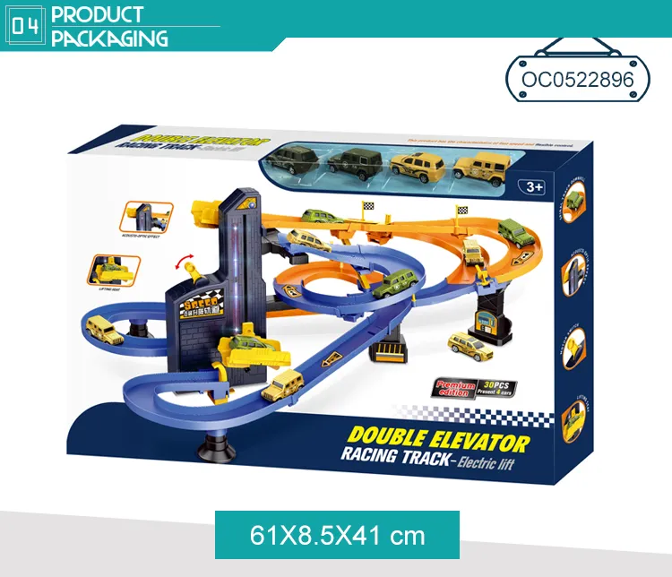 Light up Racing Toy Game Plastic Sliding Tracks Assembly Toy for Cars