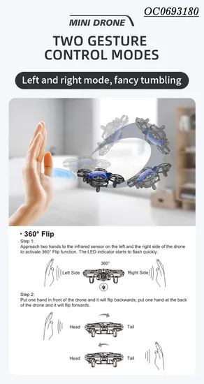 Wholesale Children Hand Controlled Flying Sensor Mini Remote Control Drone Toy for Kids
