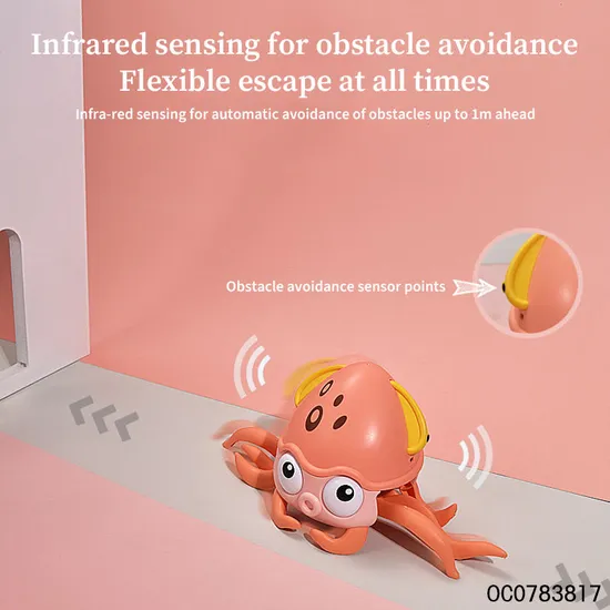 Wholesale Plastic Children Electric Musical Cute Sensing Crawling Crab Animal Baby Toys