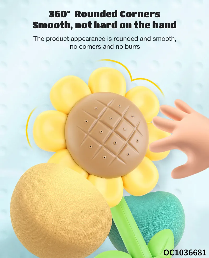 Wholesale Children Sunflower Water Games Summer Baby Bath Bathroom Shower Water Spray Toys