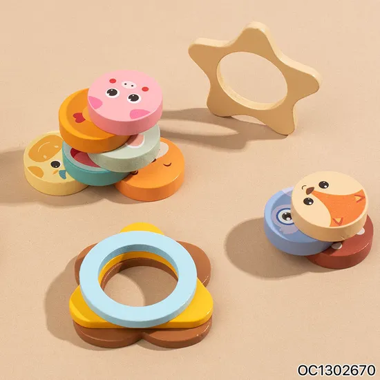 Baby Toys 3D Puzzle Cartoon Animals Vehicle Cognitive Improvement Learning Game Jigsaw Puzzle Wooden Match Toys for Kid Children