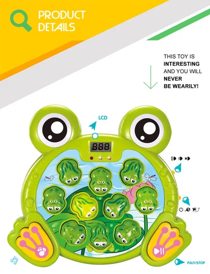 Wholesale Interactive Family Plastic Frog Game Baby Whack a Mole Electronic Board Game