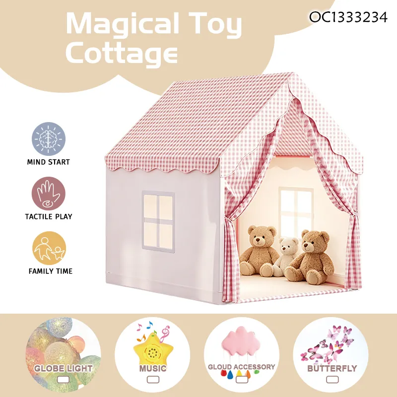 Wholesale Baby Light up Big Montesori Musical House Size Tent Playhouse for Kids Children and Parents