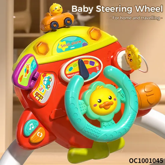 Baby Children Sensory Educational Electronics Steering Wheel Toys with Light and Music