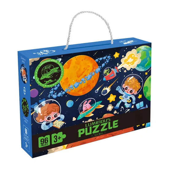 96PCS Glow in The Dark Jigsaw Puzzles Educational Manufacturers Toy for Children